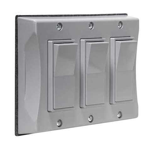 3 gang outdoor electrical box cover|3 gang weatherproof switch cover.